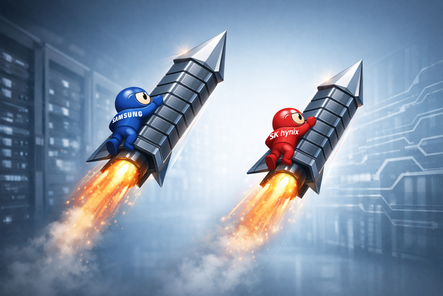 SK하이닉스가 오는 23일 1분기 실적발표를 앞둔 가운데, 어닝서프라이즈가 예상되고 있다. 사진은 챗GPT가 그린 일러스트.