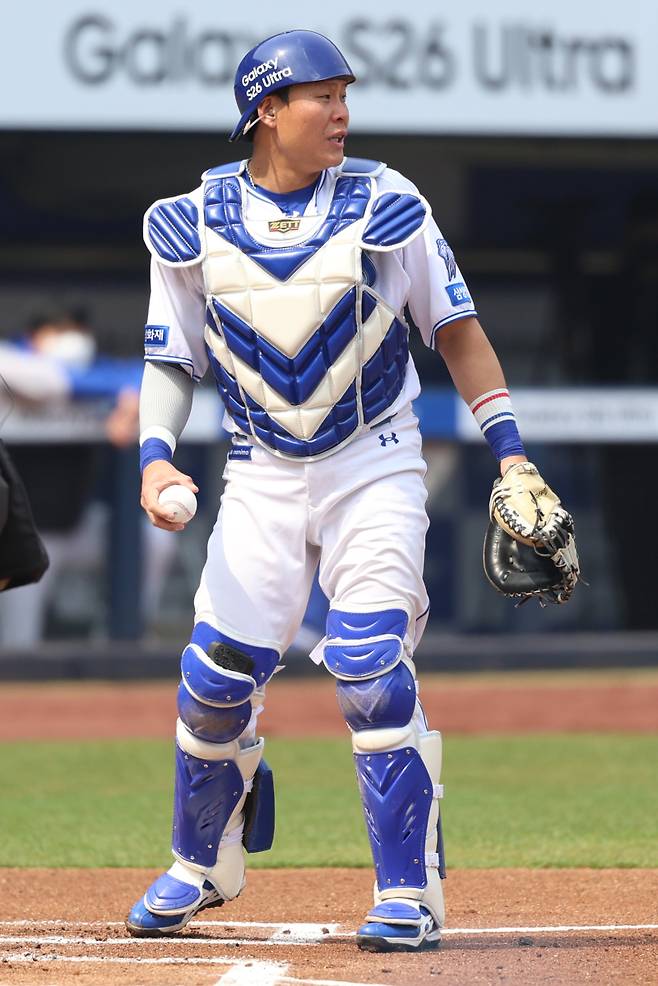 지난 시즌 뒤 신인 드래프트 지명권과 바꾼 박세혁. 삼성 제공