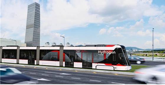 대전도시철도 2호선 트램 조감도. 대전시