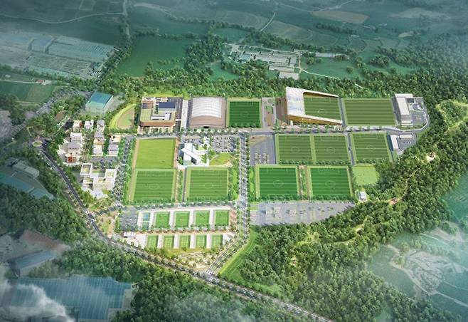 사진은 최근 개장한 천안의 코리아풋볼파크. 한때 세종시 장군면 평기리로 유치를 도모했던 인프라다. (사진=KFA 제공)