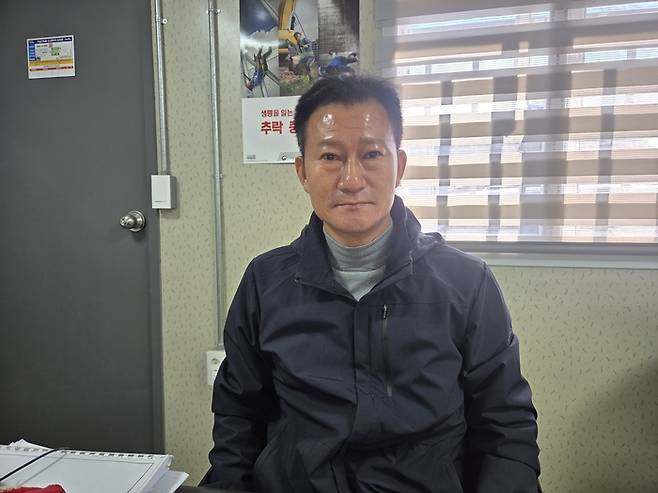 클러스터에 들어설 미래아쿠아팜의 성기백 총괄본부장. <전준혁 기자>