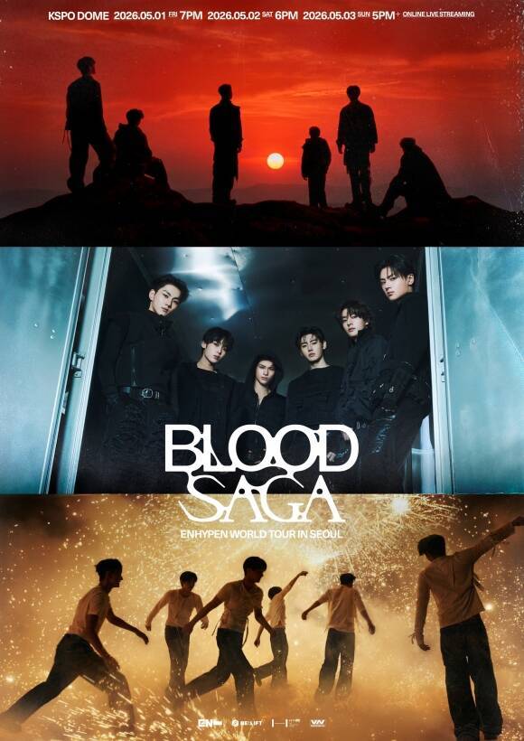 그룹 엔하이픈이 오는 5월 1일부터 3일까지 개최하는 'ENHYPEN WORLD TOUR 'BLOOD SAGA' IN SEOUL'이 매진을 기록했다. /빌리프랩
