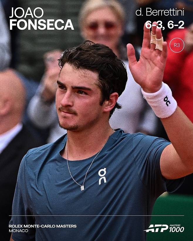 ATP 마스터스 1000 대회 첫 8강 진출을 이룬 폰세카. ATP 투어