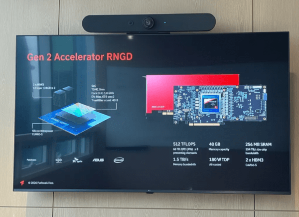 넘버스는 지난달 31일 퓨리오사AI 관계자들과 만나 2세대 칩 '레니게이드(RNGD)'에 대한 설명을 들었다. /사진=국정근 기자