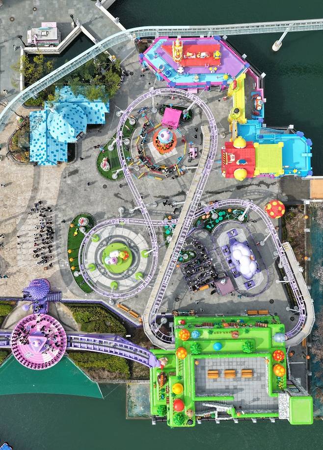 공중에서 바라본 ‘메이플 아일랜드존'