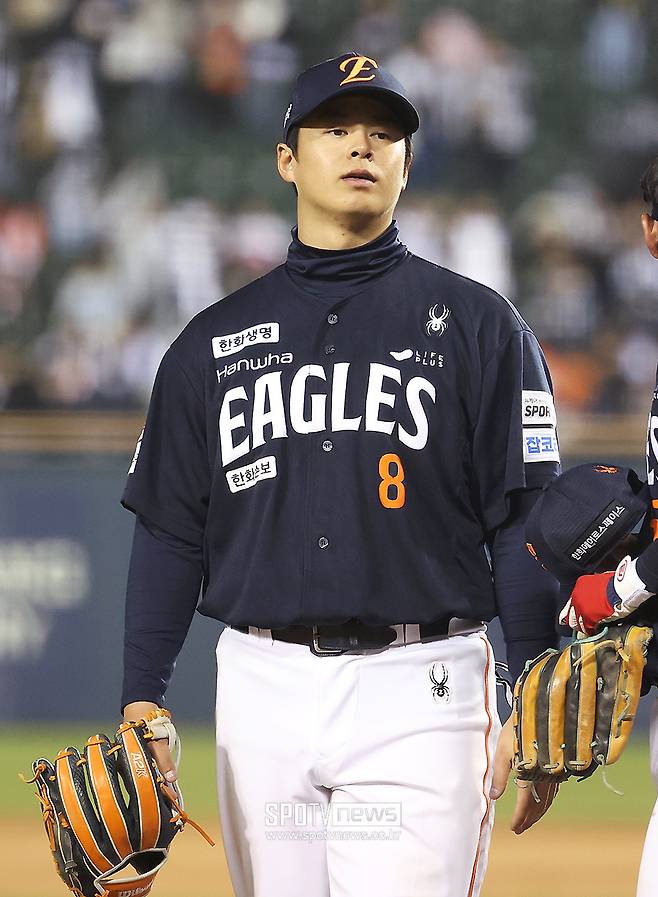 ▲ 10일 대전 KIA전에서 타격은 물론 수비에서도 아쉬움을 남긴 노시환 ⓒ곽혜미 기자