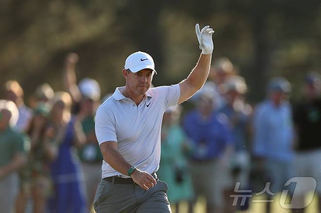 마스터스 토너먼트 단독 선두에 오른 로리 매킬로이. ⓒ AFP=뉴스1