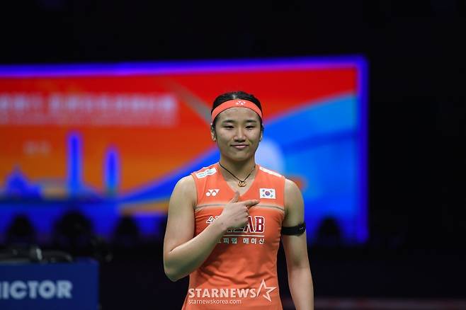 2026 아시아배드민턴선수권대회 여자 단식 우승을 차지한 안세영. /로이터=뉴스1