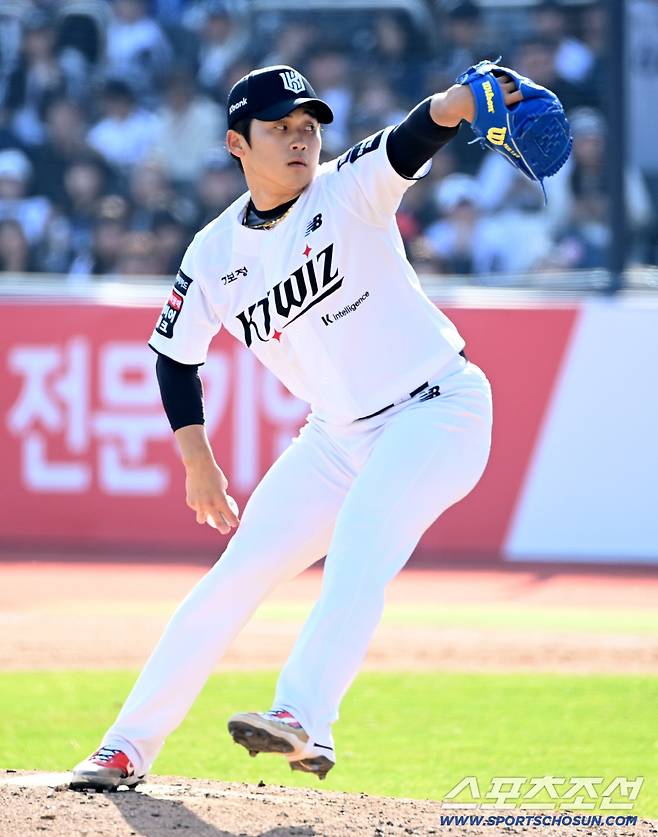 5일 수원KT위즈파크에서 열린 삼성과 KT의 경기. KT 박영현이 역투하고 있다. 수원=허상욱 기자wook@sportschosun.com