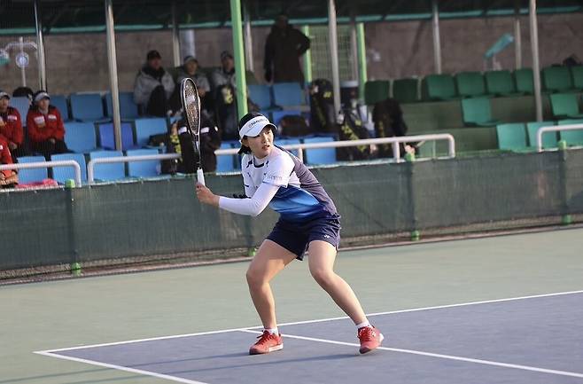 농협 정구부 신인으로 기대를 모으는 이지아. 농협 정구부 제공