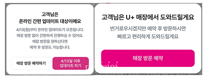 유심 버전에 따른 업데이트 대상 또는 교체 대상 안내ⓒ독자 제공