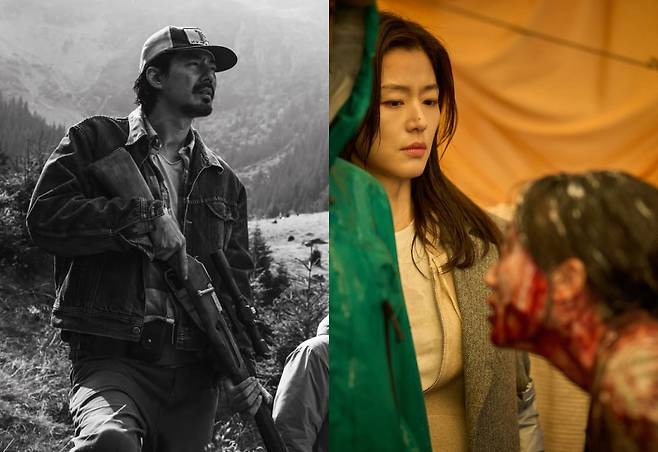 영화 ‘호프’(왼쪽), ‘군체’ 스틸 / 사진=나홍진 SNS·쇼박스