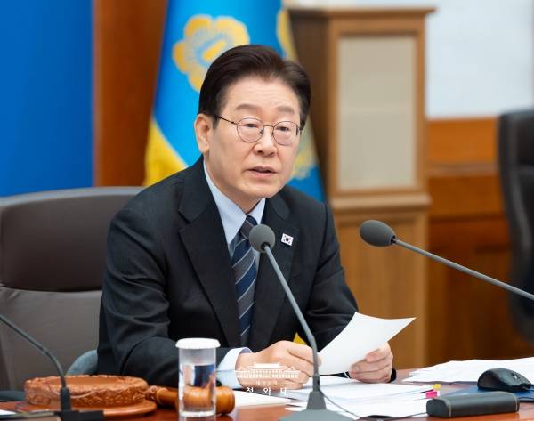 ▲6일 국무회의를 주재하고 있는 이재명 대통령. 사진=청와대