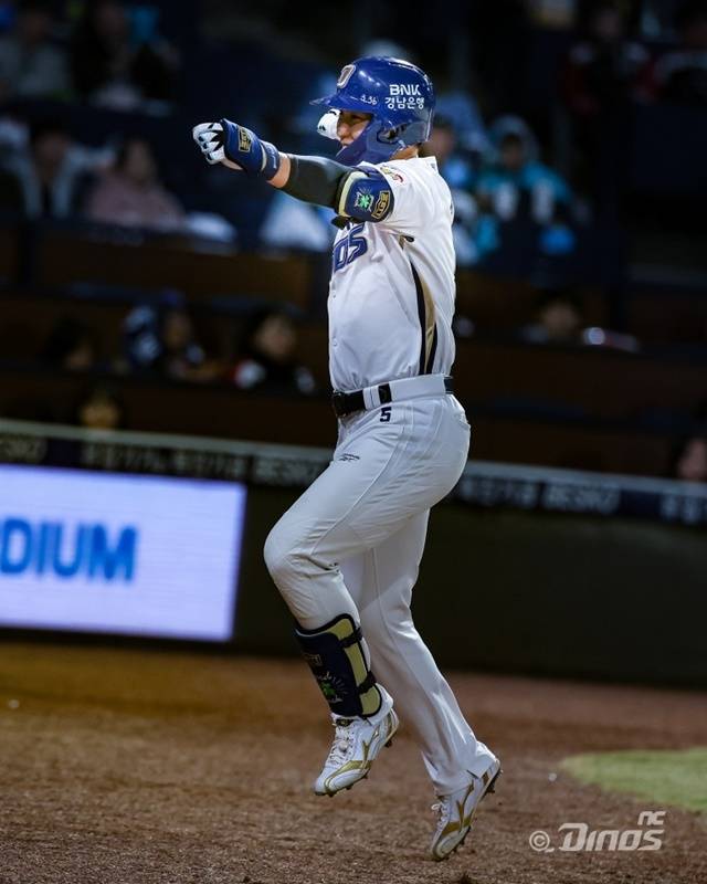 14일 KT전에서 클러치 능력을 뽐낸 서호철. 사진=NC 제공