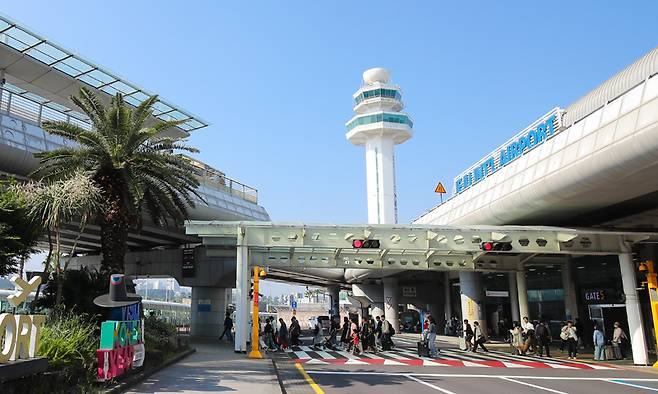제주국제공항 1층 도착장 모습. 뉴시스