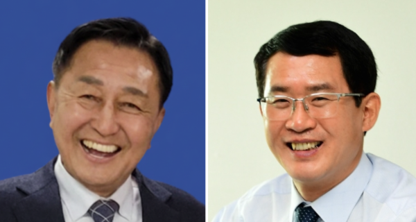 6.3 지선 화천군수 예비후보로 맞대결을 펼치게 될 김세훈(민), 최명수(국) 예비후보(사진 왼쪽부터).