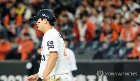 강판 당하는 김서현 / 사진=연합뉴스