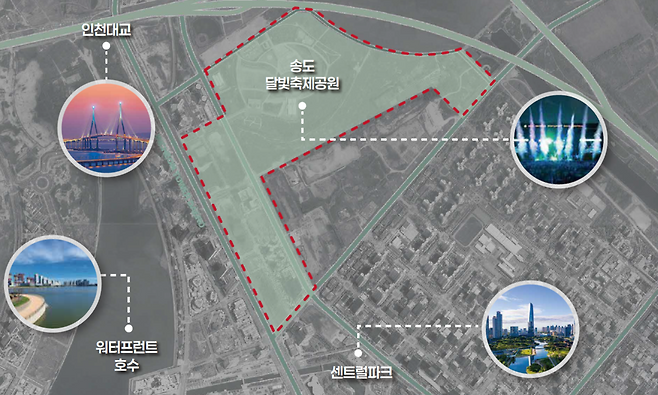 ▲ 송도달빛축제공원을 대상으로 한 서킷 디자인. /제공=인천시