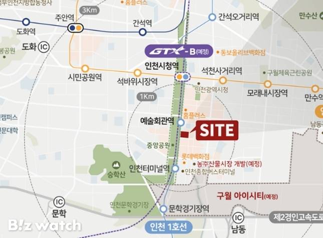 구월아트파크 힐스테이트 위치도./자료=현대엔지니어링