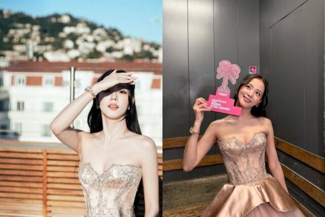 그룹 블랙핑크 멤버 지수가 칸 시상식 비하인드 컷을 공개했다. / 지수 소셜미디어