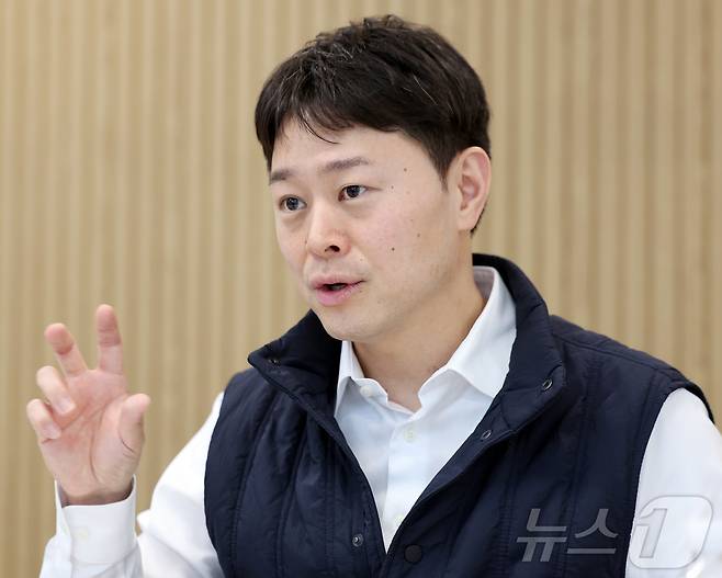 이진 엘박스 대표가 서울 강남구 테헤란로 엘박스 본사에서 뉴스1과 인터뷰를 하고 있다. 2026.4.28 ⓒ 뉴스1 김진환 기자