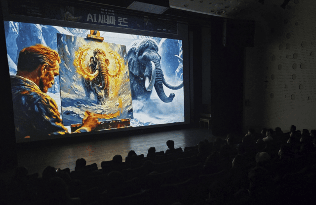 '전곡 AI시네마 로드' 상영회가 3일 경기도 연천 자연사 박물관인 전곡선사박물관에서 개최됐다.