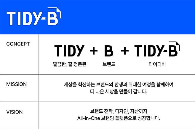 타이디비 피치덱 브랜드 소개 페이지 / 출처=타이디비