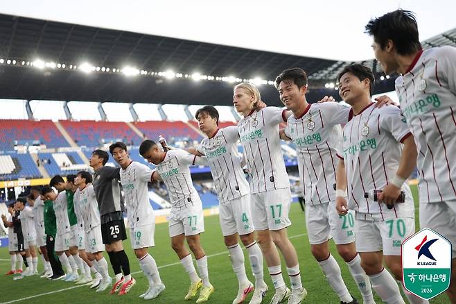 대전 하나시티즌 선수들. /사진=한국프로축구연맹 제공