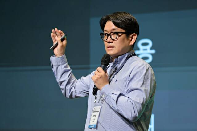 조여준 더벤처스 최고투자책임자가 7일 서울 강남구 슈피겐홀에서 열린 ‘HR테크 리더스 데이 시즌5’에서 발표하고 있다. (사진=지디넷코리아)