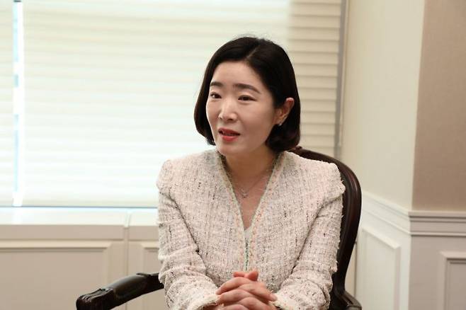 조미령 삼성증권 압구정금융센터 SNI지점장이 지난달 16일 서울 서초구 삼성전자사옥에서 아시아경제와 인터뷰하고 있다. 삼성증권