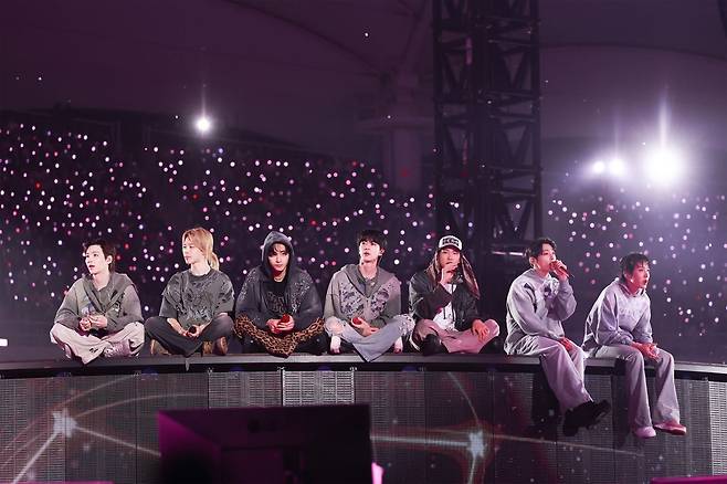 지난달 고양종합운동장 주경기장에서 열린 BTS 월드투어 '아리랑' 공연 모습. 빅히트 뮤직(하이브) 제공