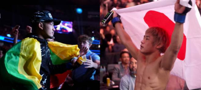 조슈아 반(사진 왼쪽) vs 타이라 타츠로. UFC 제공