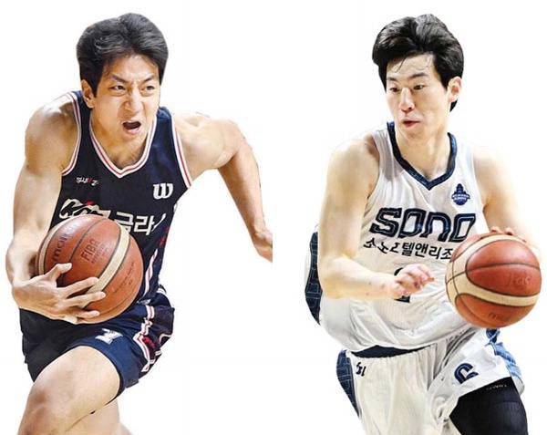 KCC 허훈(왼쪽), 소노 이정현. 김성효 선임기자 kimsh@kookje.co.kr