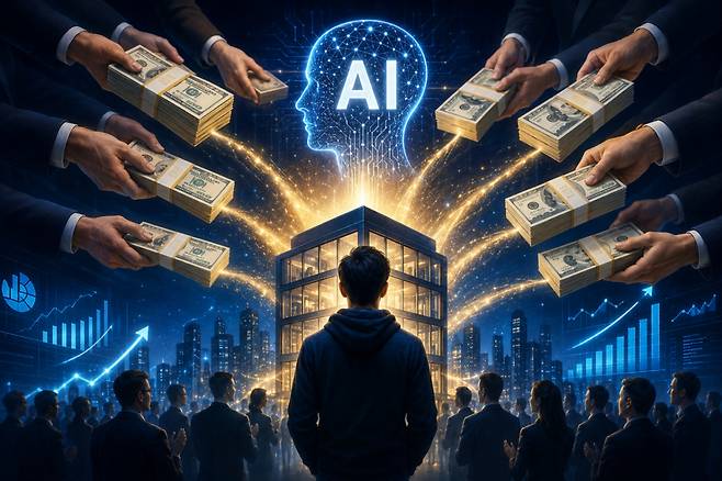 글로벌 벤처투자사(VC)들이 창업 초기 AI(인공지능) 스타트업에 10억달러(한화 약 1조4500억원) 이상 대규모 투자금을 건네는 사례가 잇따르고 있다. 이미지는 챗GPT 생성형 이미지.