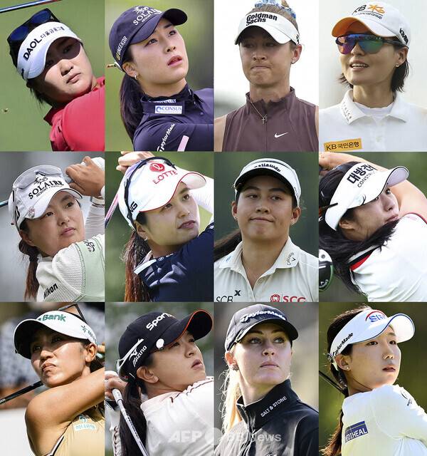 2026년 미국여자프로골프(LPGA) 투어 크로거 퀸 시티 챔피언십에 출전하는 유해란, 윤이나, 넬리 코다, 전인지, 고진영, 최혜진, 지노 티띠꾼, 이정은6, 리디아 고, 김세영, 찰리 헐, 이동은 프로. 사진제공=ⓒAFPBBNews = News1 (사진을 무단으로 사용하지 마십시오.)