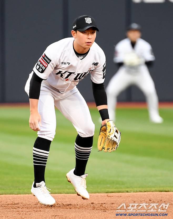 29일 수원KT위즈파크에서 열린 KT와 LG의 경기. KT 이강민이 수비를 하고 있다. 수원=박재만 기자 pjm@sportschosun.com/2026.04.29/