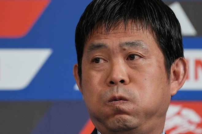 ▲ 모리야스 하지메 일본 축구대표팀 감독이 도쿄에서 열린 기자회견에서 2026 북중미 월드컵 최종 명단을 발표했다. ⓒ연합뉴스/AP