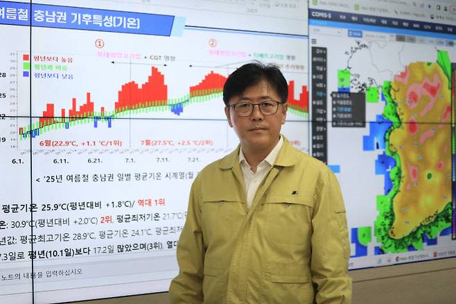 박경희 대전지방기상청장이 올여름 폭염 중대경보제 시행을 안내하고 대전충남 위험기상 현상에 관심을 당부했다. (사진=임병안 기자)