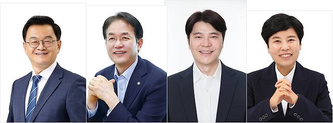 6·3 고양시장 선거에 출마한 더불어민주당 민경선, 국민의힘 이동환, 개혁신당 신현철, 진보당 송영주 후보(왼쪽부터). 중앙선거관리위원회 제공