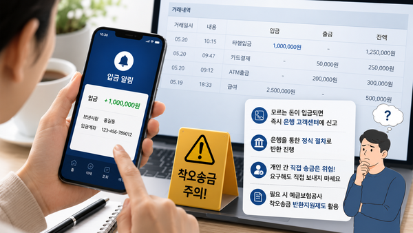 착오송금 악용 범죄 우려가 커지면서 공식 반환 절차 중요성이 강조된다. /Chat GPT 생성 이미지