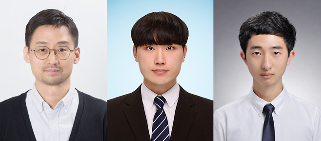연구진, (좌측부터) 양창덕 교수, 정석환 연구원, 원동후 연구원. UNIST 제공