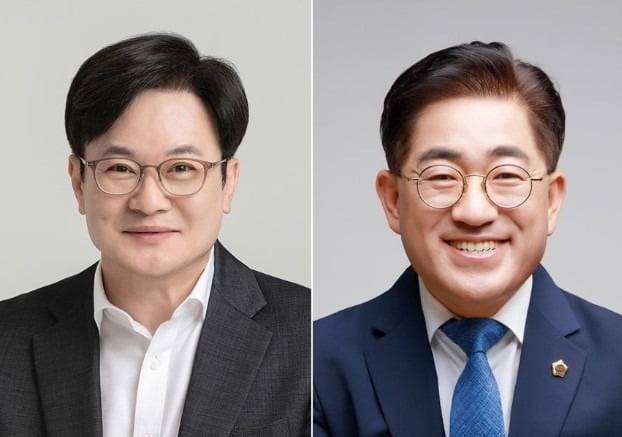 김병수 국민의힘 김포시장 후보(왼쪽)와 이기형 더불어민주당 김포시장 후보.