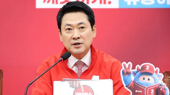 장동혁 국민의힘 상임선거대책위원장이 지난 20일 국회에서 열린 중앙당 선대위 회의에서 발언하고 있다. (사진=연합뉴스)