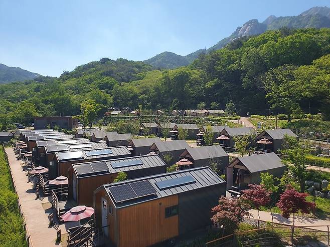 북한산 국립공원 사기막 야영장. 국립공원공단 제공