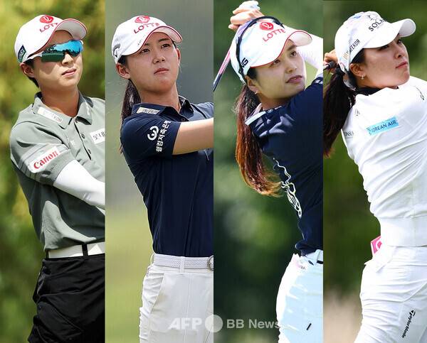 미국여자프로골프(LPGA) 투어에서 활약하는 김효주, 황유민, 최혜진, 윤이나 프로. 사진제공=ⓒAFPBBNews = News1 (사진을 무단으로 사용하지 마십시오.)