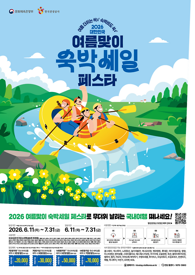 2026 여름맞이 숙박세일 페스타 포스터. 문화체육관광부