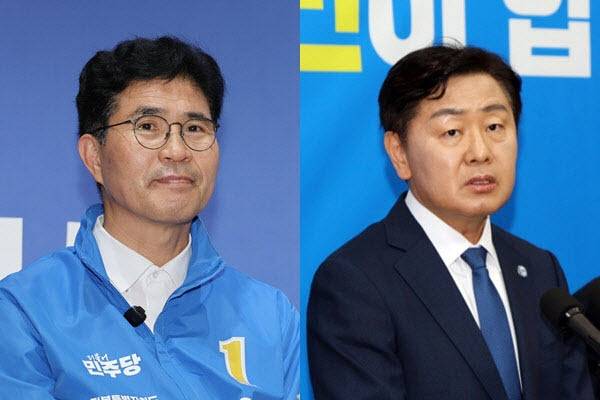 이원택 더불어민주당 전북지사 후보(왼쪽)와 무소속 김관영 전 전북도지사 (사진=연합뉴스)