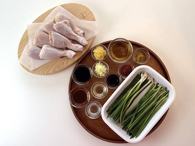 이북식 찜닭의 재료. 사진 이정웅