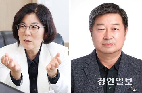 더불어민주당 김보라(왼쪽), 국민의힘 김장연 후보. /경인일보DB