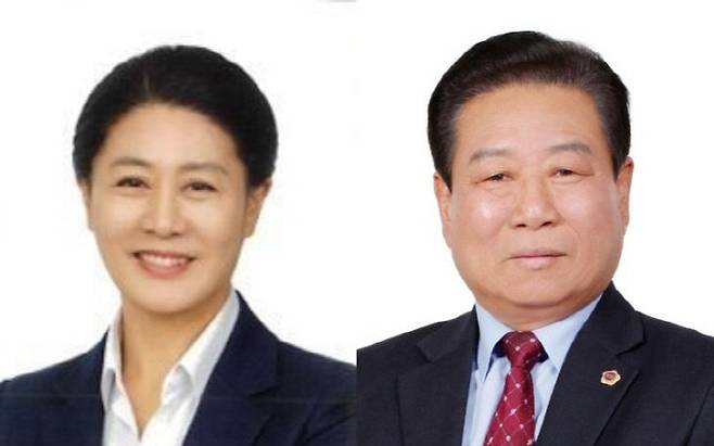 세종시의원(1선거구) 선거에 나선 정연희 더불어민주당 후보(왼쪽)와 김충식 국민의힘 후보. (사진=선관위 제공)